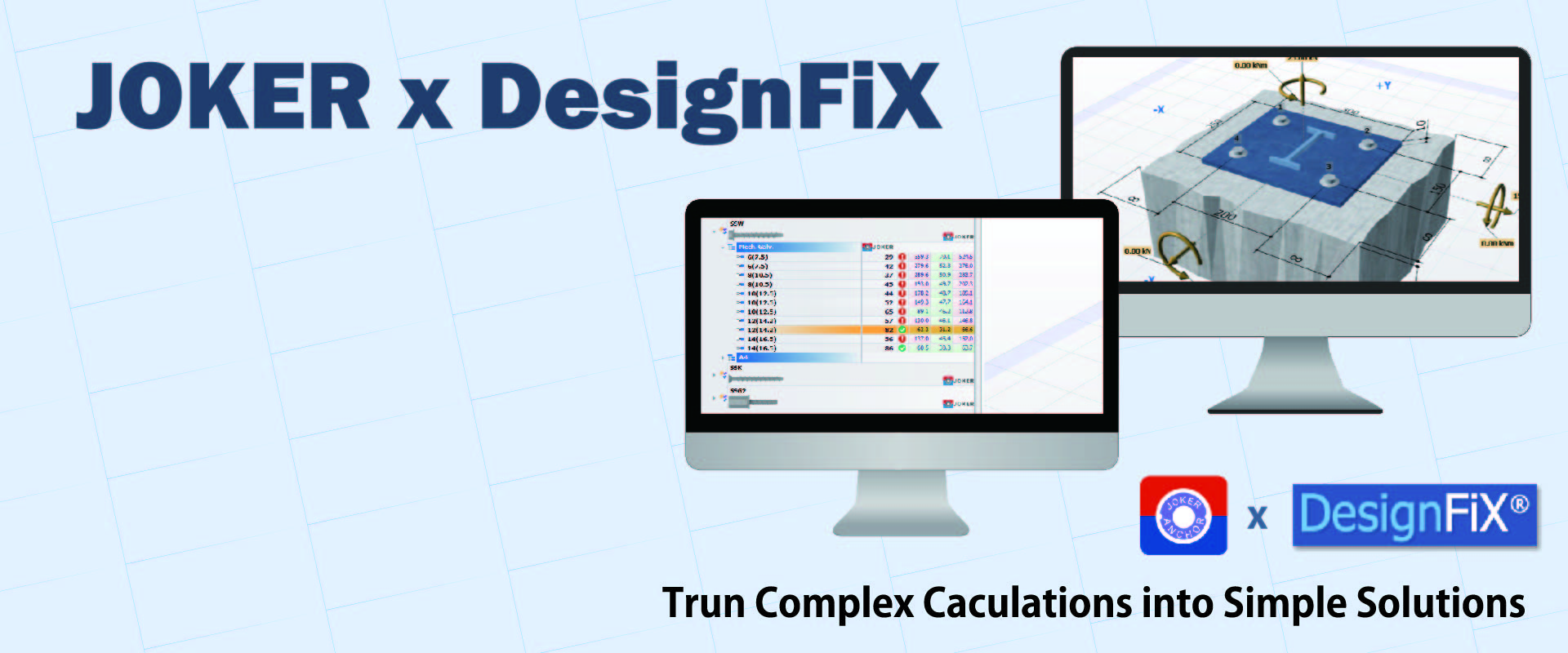 DESIGNFIX_Concrete screw calcualtion software